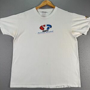 Vintage ESPN Fantasy Baseball League Champion T-Shirt Adult XL‎ White Graphic